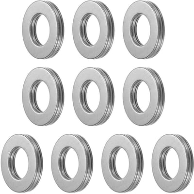 EGoods - Set van 10 AXK1528 axiale naaldlagers - 15mm x 28mm x 2mm - voor transportsystemen met sluitringen - chroomstaal