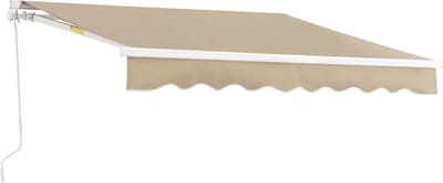Zonnescherm luifel handbediend met knikarm 250x200 cm beige