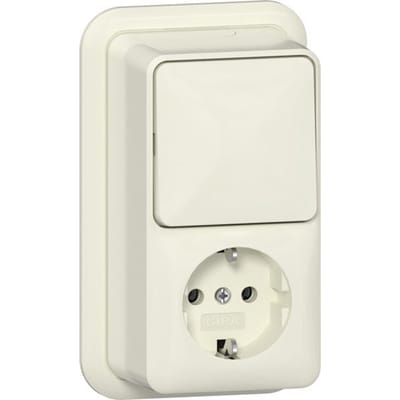 Gira Opbouw Schakelaar Stopcontact Combinatie Met Pilootlamp - 417610