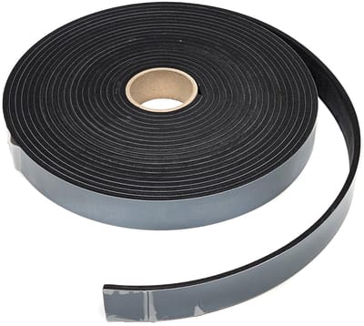 - schuim zwart. Lengte: 10 m op rol, eenzijdig zelfklevend (30 mm x 5 mm)