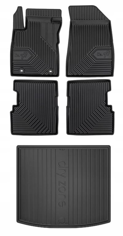 Frogum Voordeelset - Automatenset No.77 + Dry Zone Kofferbakmat - Geschikt voor MG ZS (2017-2024) - Perfecte Pasvorm - TPE Rubber - Geurloos - Zwart