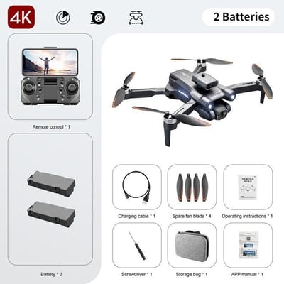Nieuwe S1S Drone 6K HD Dual Camera WIFI FPV Optische stroom Borstelloze RC Dron Opvouwbare Quadcopter 3KM Vierassige vliegtuigen RC Drones 4K-2 Battery