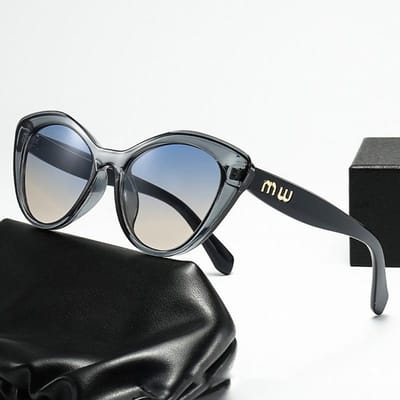 Sexy Dames MIU Stijl Nieuwe Hoge Kwaliteit Ovale Metalen Montuur Zonnebril Luxe Design Outdoor Vrije Tijd Mode Zonnebril gray