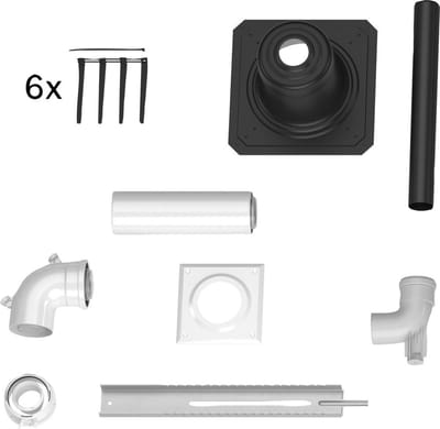 Bosch Afvoeraccessoire FC-Set60-C93x Pakket voor schacht, d:60/100mm, kunststof, 7738112519