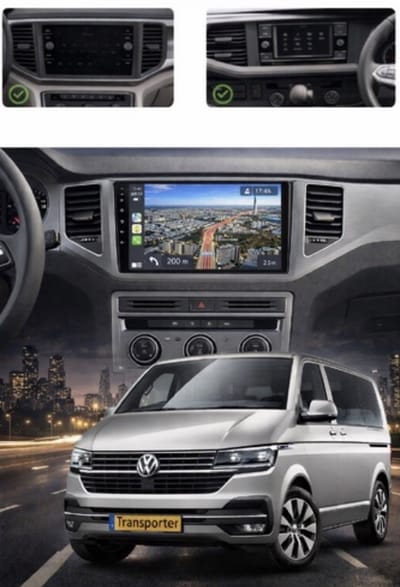 ADIVOX T1 9 inch geschikt voor VW Transporter T6.1 vanaf 2020 Android 15 CarPlay/Auto/Wifi/DSP/DAB+
