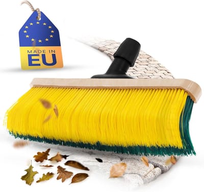 Novaliv klauwbezemkop 60cm, speciale bezem met gebogen borstelharen - ideaal als tuinbezem, schraapbezem, kunstgrasbezem, ideaal voor op de camping, straatbezem