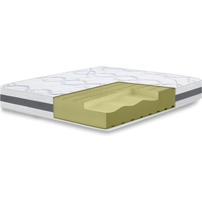 The White Stone Orthopedisch Matras 80x190 cm Medium Stevigheid | Hoogte 20 cm | Hypoallergeen en Ademend Stof | Ergonomische en Zelfvormende Eigenschappen | Gemaakt in Italië