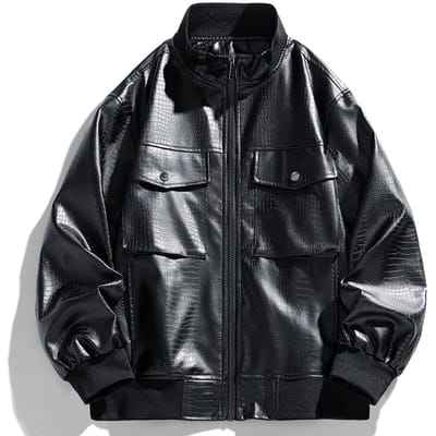 Leren Jas Heren Grote Maat Lente en Herfst Los Retro Dik Extra Grote Maat Tiener Dik Werkjas 3XL