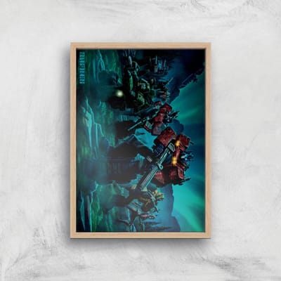 Transformers Autobots A2 Giclee Art Print - A2 - Wooden Frame
