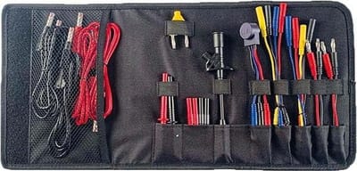 Testkabel Assortiment - Meetaccessoires Set - Elektrische Metingen - Uitgebreide Set - 25 Delig - Zwart