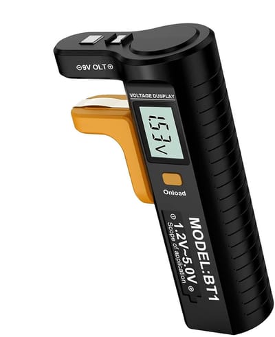 Digital Battery Checker, Small Volt Tester, Accurate Easy to Use, test button cell, Electronic Draughts for Testing Voltages of All Types, 4.57x2.6x1.42in