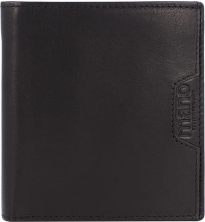 mano Leren Portemonnee Don Marco Coin Wallet Small Black Zwart