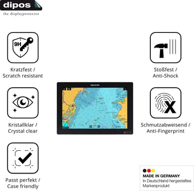 dipos – 2x Pantserfolie geschikt voor Raymarine Axiom+ 12 | 9H Screenprotector