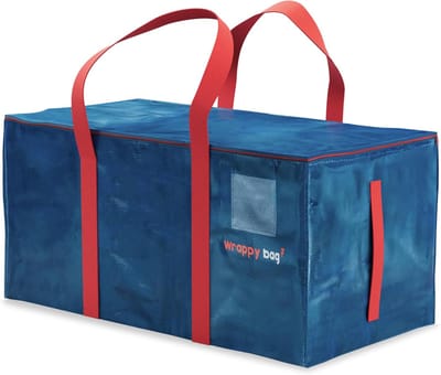 Opbergzakken XXL - Reis Tassen - Verhuizen en Opslag - Extra Sterk Geweven - 10 Stuks 104 Liter - Blauw