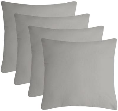 Stof Textile sierkussen Nelson - 4x - lichtgrijs - 40 x 40 cm - bank kussens - zitkussens - binnen/buiten - polyester