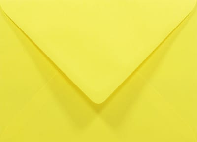 Gladde gele enveloppen A6 - 125 x 175 mm - B6 - 50 stuks - NK natgelijmde - 80 gram - Rainbow - Netuno