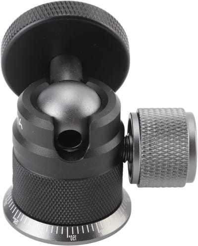 Compacte Mini Balhoofd met 360 Graden Rotatie voor Camera Statief, Universele 1/4in Bevestiging voor Panoramafotografie, Lichtgewicht en Duurzaam Ontwerp
