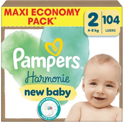 Pampers - Harmonie - Maat 2 - Mega Pack - 104 stuks - 4/8 KG