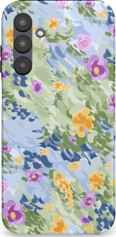 Casetastic Hoesje Geschikt voor Samsung A25 - Stijlvolle Beschermende Duo-layer Case - Zonnige Bloemtuin
