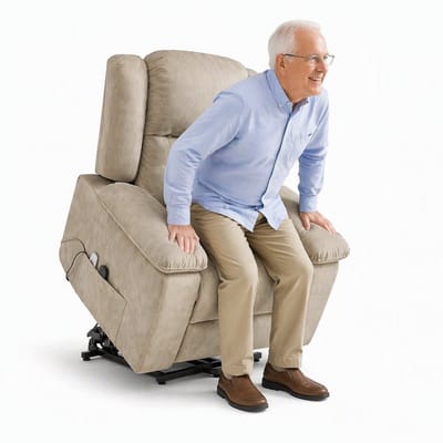 HomeGoodies Elektrische Relaxfauteuil - Sta-op Hulp & Massage – Met Verwarming, Ligfunctie 160° en 8-Punts Vibratie – Bruin