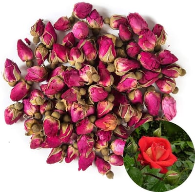Dailygoods- Gedroogde Bloemen Grote Verpakking - Natuurlijke Rode Rozenblaadjes - Aromatische Thee - Romantisch Cadeau - Gezonde Drank - 225 g