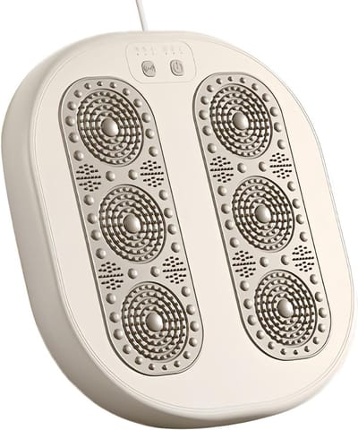 Voetmassager met Verwarming - Verwarmd Voetkussen - Ontspannen Voeten - Geluidsvrije Verwarming - 30 x 29.5 x 4 cm - Zwart