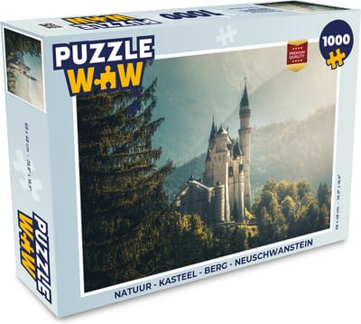 Puzzel Natuur - Kasteel - Berg - Neuschwanstein - Legpuzzel - Puzzel 1000 stukjes volwassenen