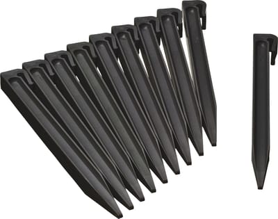 Nature Grondpennen voor perkranden - 20x stuks - zwart - 26,7 cm - grasranden / borderranden