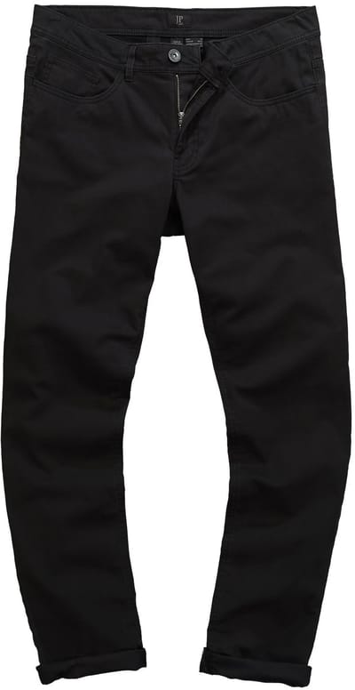 JP 1880 - Heren - Chinobroek Buik-Fit 5-pocket Regular-Fit - Zwart - Maat 70