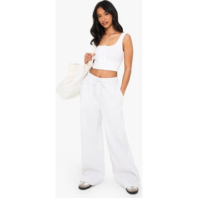 boohoo Dames Petite Pintuck Detail Jogger met rechte pijp | Asgrijs | Maat: Medium