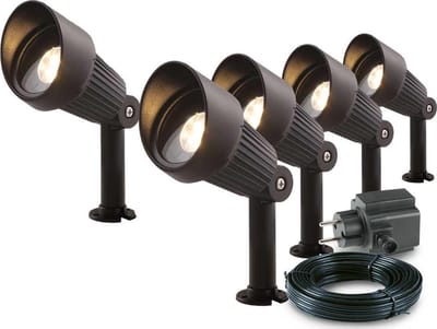 5x LED grond spot - 12V - 3 watt - complete set
