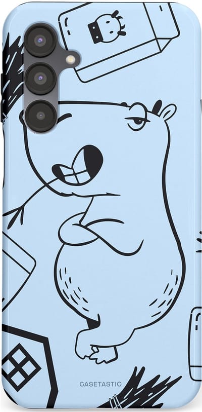 Casetastic Hoesje Geschikt voor Samsung A16 - Stijlvolle Beschermende Duo-layer Case - Capibara chillen