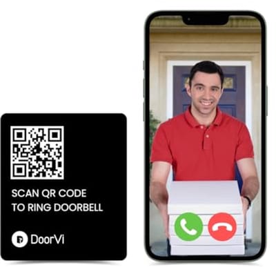 Slimme videodeurbel met QR-codetechnologie - Draadloze intercom zonder elektriciteit, batterijen of wifi