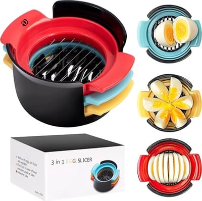 Equivera Eiersnijder - Eiersnijer - Eier Snijder - Eiersnijders - Champignonsnijder - Keukenbenodigdheden - Keuken Accessoires - Eiergereedschap - Egg Slicer