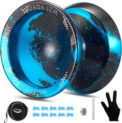 Professionele Yoyo - Truc Yoyo - Beginner tot Gevorderd - Verwisselbaar Lager Systeem - 9 x 5.9 cm - Zwart Blauw