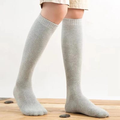 Winter Heren Knie Hoge Sokken Wol Houd Warm Langer Kous Compressie Wintersokken Katoen Verdikken Bedek Kuit Sokken Cadeau One Size gray