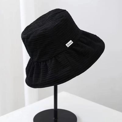 Ademende Bucket Hat Outdoor Verstelbare Vissershoed Visserspet Dames Meisjes black