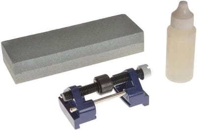Slijpset 3-delig met slijpsteen geleider - voor steekbeitel 10507932 Diamond sharpening stone set