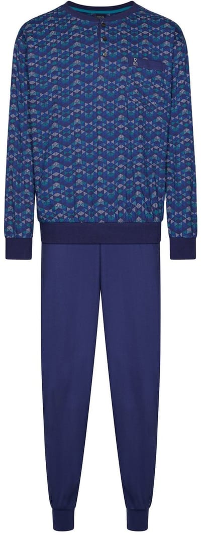 Robson - Pyjama - Katoen - Blauw - Maat 48