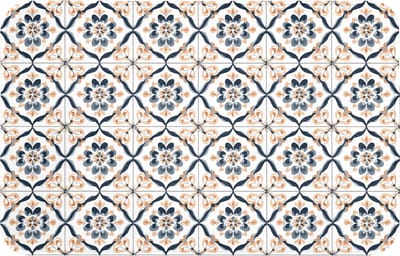 Badmat 80x50 cm - Antislip - Bladvorm - Patroon - Kleurrijk - Badmatten voor badkamer - Badkamermat - Douchemat - Badkamer mat