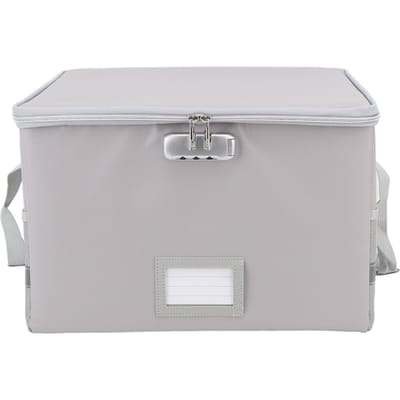 Boîte à documents ignifuge avec serrure Boîte de rangement étanche et portable pour organisateur de dossiers pour bureau white