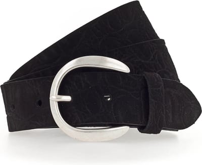 Vanzetti Leren Riem Genuine Beauty 35mm Velour Leather Belt W100 Black Zwart