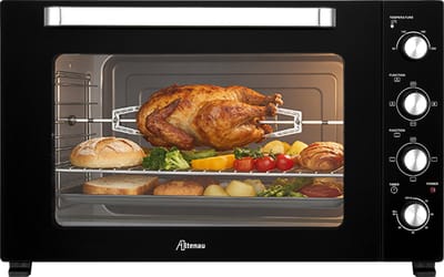 ALTENAU Elektrische Oven 58L – 2000W – Convectie & Rotisserie – Dubbele Glazen Deur