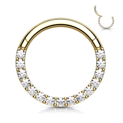 Piercing high quality CNC front 1.2x6 - goud - LMPiercings