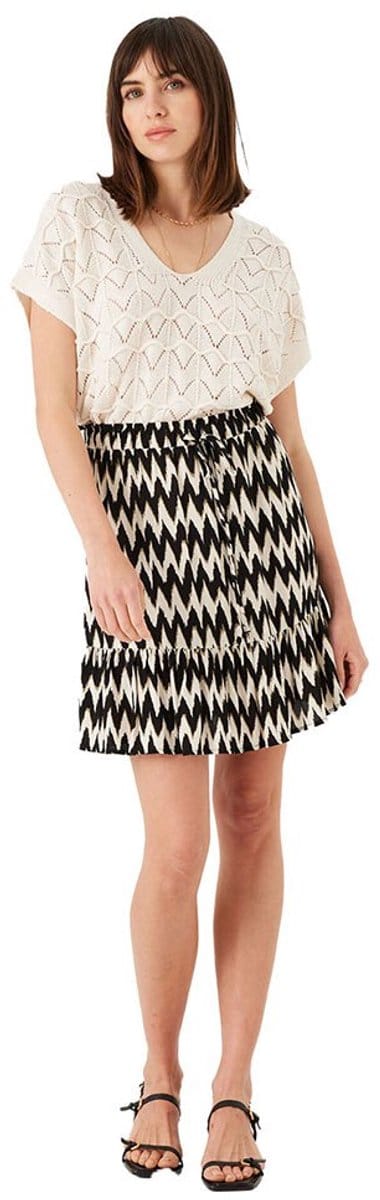 GARCIA Dames All over print Rok Zwart - Maat L