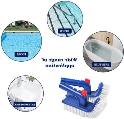 Complete Set voor het Schoonmaken van Zwembaden en Hot Tubs - 2-delige Borstelset met 360° Rotatie, Ideaal voor Wand, Badkamer en Spa Reiniging