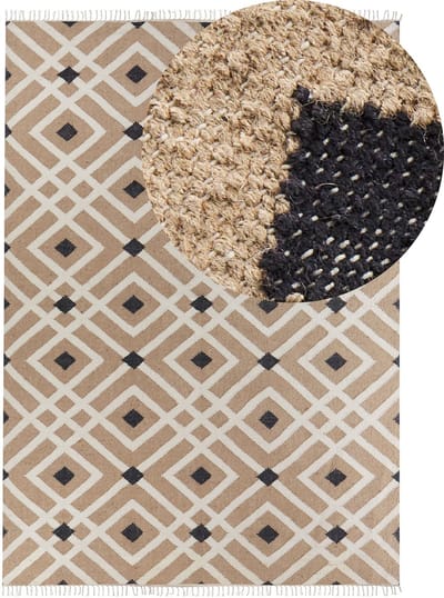 ESENCIK - Laagpolig vloerkleed - Lichtbeige - 200 x 300 cm - Jute