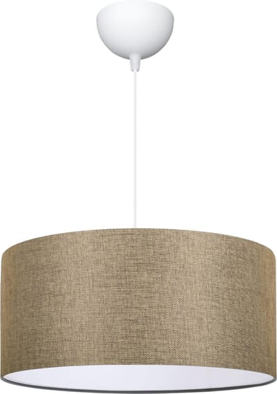 Design hanglamp Sutton 21x38 cm E27 wit en beige