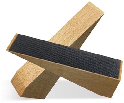 Houten Deurstoppers - Antislip Deurstoppers voor Vloer - Deurwiggen voor Alle Deurtypen en Oppervlakken - 5 cm Dik, 16 cm Lang met Rubber
