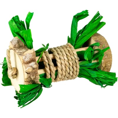 Duvoplus - Hok - Knaagdier - Houten Knaagrol Met Waterhyacint 18x5x5cm Meerkleurig - 1st